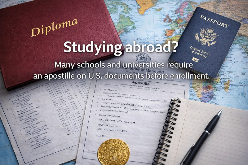 Apostille documents for study abroad — diplomas, transcripts, passport